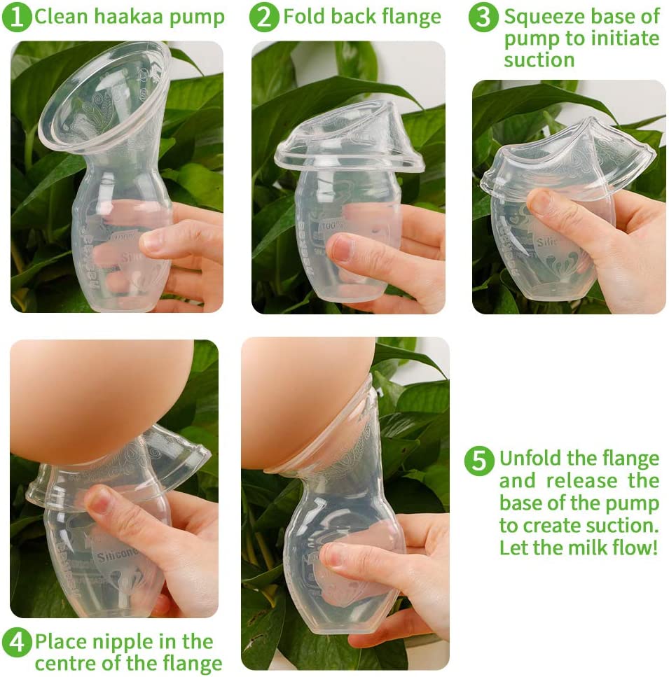 haakaa Manual Breast Pump for Breastfeeding 4oz/100ml - Image 6
